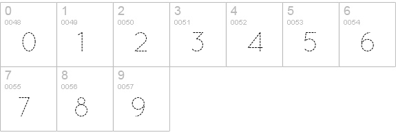 Quicksand Dash Regular numbers 0-9 preview