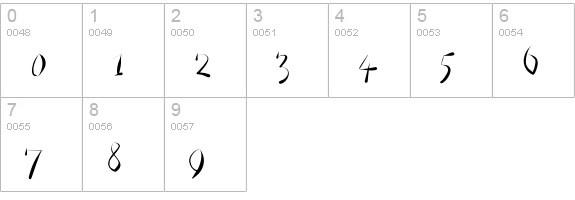 Quill-Light numbers 0-9 preview