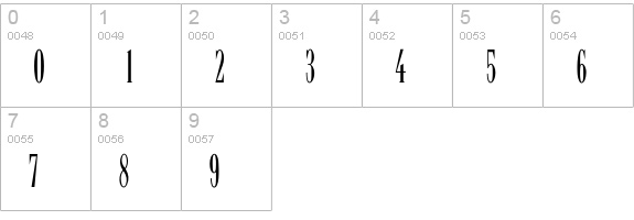 Quincy numbers 0-9 preview