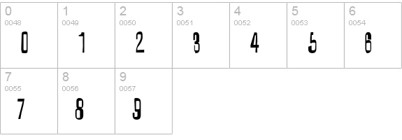 Quixotic numbers 0-9 preview