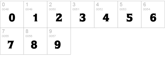 QuorumEF-Black numbers 0-9 preview