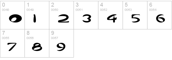 Qurve Wide numbers 0-9 preview