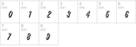 R690-Deco-Regular numbers 0-9 preview