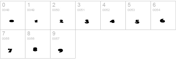 Rabbit Wd Bold numbers 0-9 preview