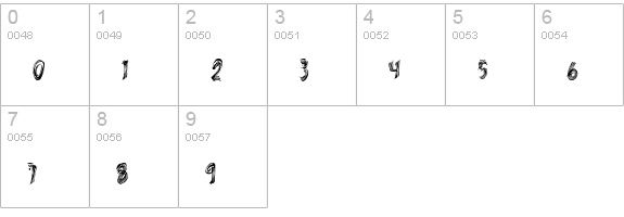 Racana numbers 0-9 preview