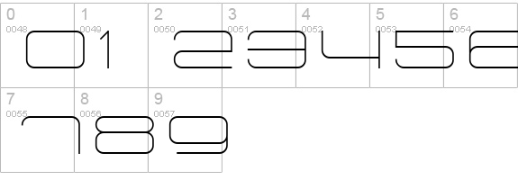 Radio 187.5 Outlined  numbers 0-9 preview
