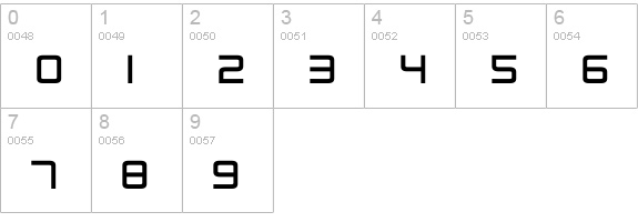 Radio Space numbers 0-9 preview