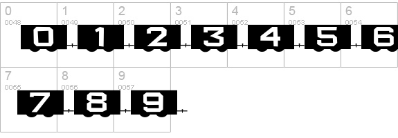 Rail Cars JL numbers 0-9 preview
