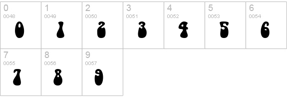 RaindropSSK Bold numbers 0-9 preview