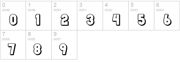 Rainy Days numbers 0-9 preview