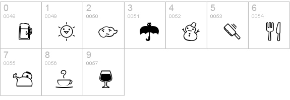 Rakugaki numbers 0-9 preview