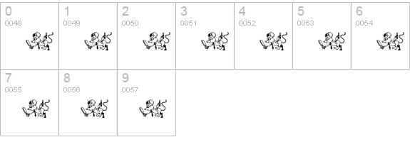 RATON numbers 0-9 preview