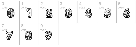 Raydiate (BRK) numbers 0-9 preview