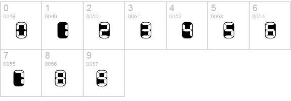 Readout-TwoBack numbers 0-9 preview