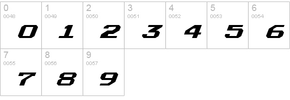 Realpolitik Expanded Italic numbers 0-9 preview