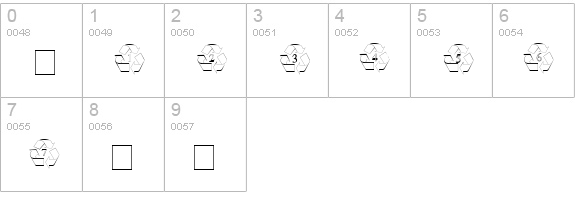 Recycle Medium numbers 0-9 preview