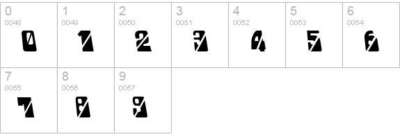 RED Plain numbers 0-9 preview