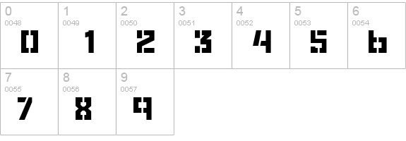 Red October Stencil numbers 0-9 preview