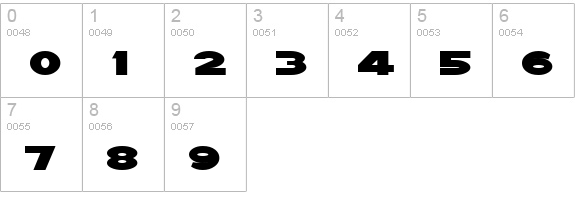 RedFive numbers 0-9 preview