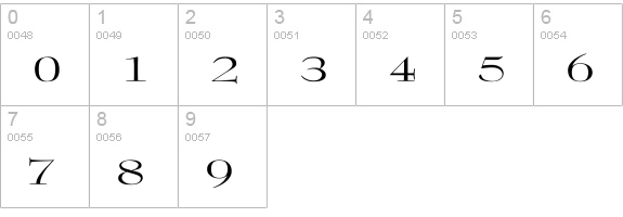 ReedFont Ex numbers 0-9 preview