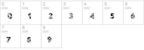 reflet numbers 0-9 preview