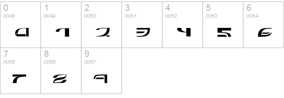 Refluxxed numbers 0-9 preview