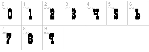 Regulators Condensed numbers 0-9 preview