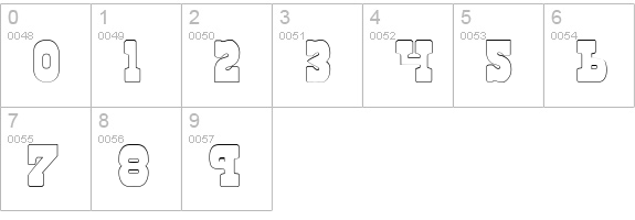 Regulators Outline numbers 0-9 preview