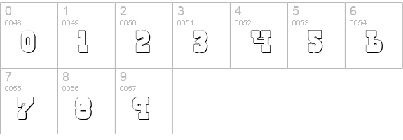 Regulators Shadow numbers 0-9 preview