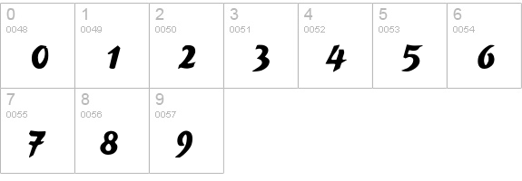 ReinerBlack numbers 0-9 preview