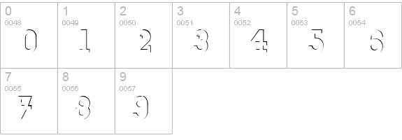 ReliefDeco Medium numbers 0-9 preview