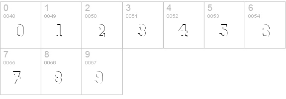 ReliefDeco Regular numbers 0-9 preview