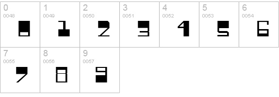 Relieftechnik 1 numbers 0-9 preview