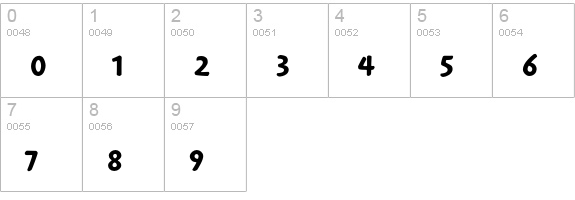 Reliq Std Bold Calm numbers 0-9 preview