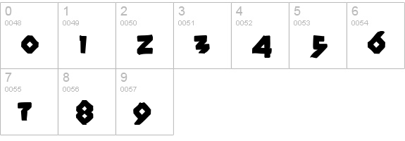 Relish Gargler Ink numbers 0-9 preview