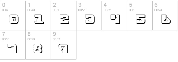 Replicant Shadow numbers 0-9 preview