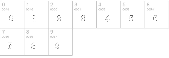 Retro Pop Inline numbers 0-9 preview