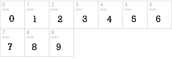 Retro Pop Regular numbers 0-9 preview