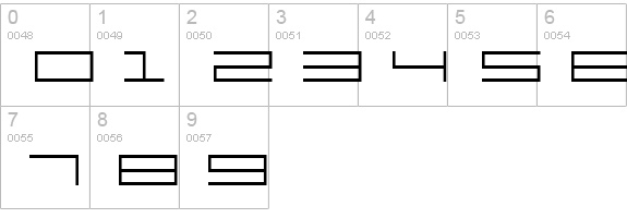 Reversion ExtraLight numbers 0-9 preview