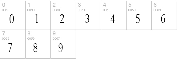 Revive 8 Thin Normal numbers 0-9 preview