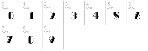 Rialto numbers 0-9 preview