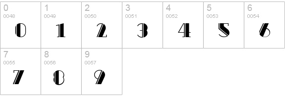 Rialto NF numbers 0-9 preview