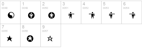 RiansDingbats-One numbers 0-9 preview