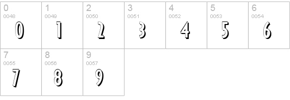 RicksAmericanNF numbers 0-9 preview