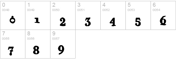 Rina Ink numbers 0-9 preview
