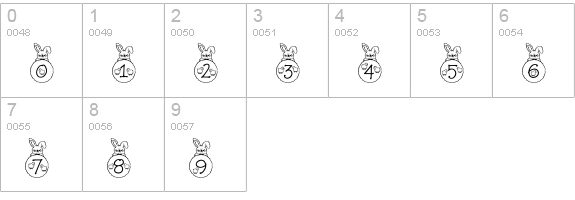 RMBunny numbers 0-9 preview