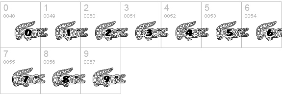 RMGator  numbers 0-9 preview