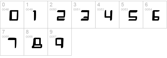 Roboshemp numbers 0-9 preview
