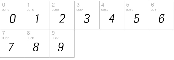 Rochester-LightIta numbers 0-9 preview