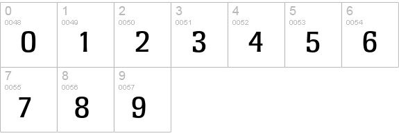 Rochester-Medium numbers 0-9 preview
